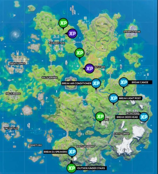 Fortnite: Week 4 XP Coins locations