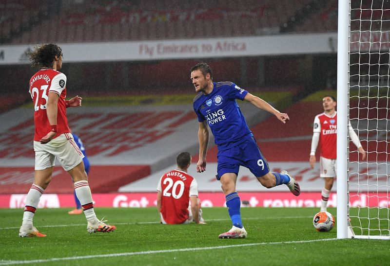 Jamie Vardy celebrated scoring yet another goal for Leicester City