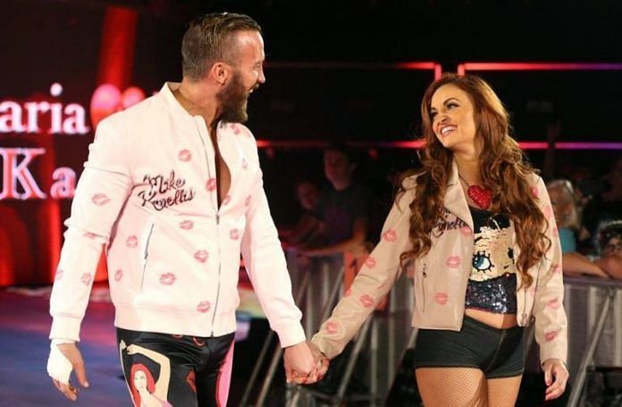 Mike Bennett with his wife, Maria Kanellis, on WWE television