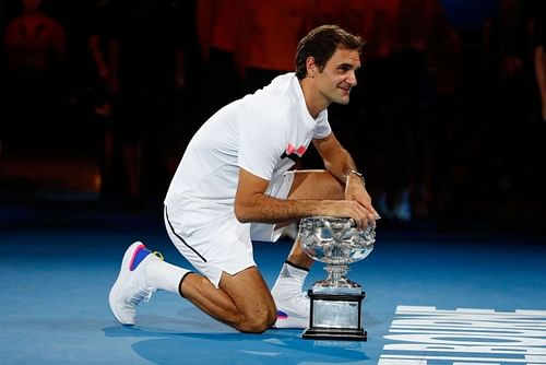 Roger Federer at the 2018 Australian Open