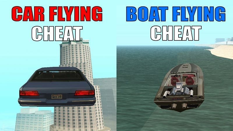 Make cars and boats fly in GTA San Andreas. Image: YouTube.