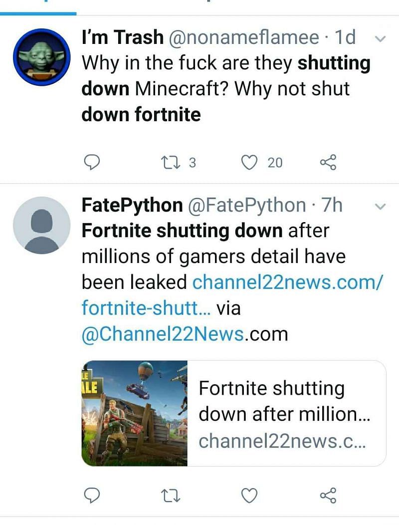 Addressing The Fortnite Shutdown Rumors Will The Game Be Cancelled In 2020 - is roblox shutting down this year when is minecraft shutting down