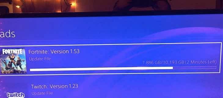 fortnite download size ps4