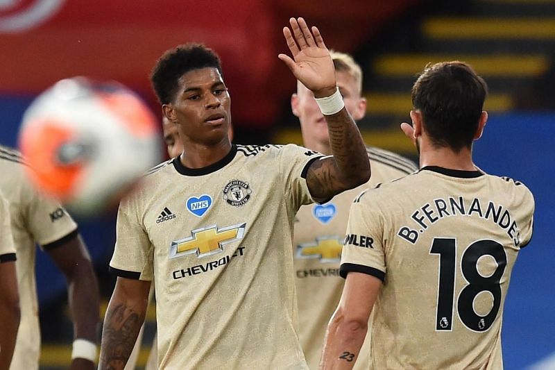 Goals from Marcus Rashford and Anthony Martial sealed a 2-0 win for Manchester United