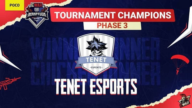 TENET Esports have emerged as winners in the EWar Mahayudh Season 1