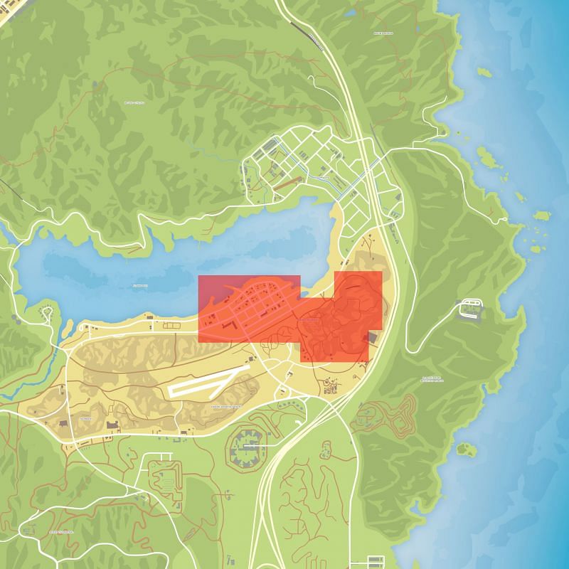 Location of Sandy Shores. Image: GTA Wiki - Fandom.
