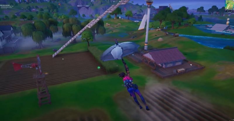 Green XP coin location at Frenzy farm (Image Credits: Everyday Fortnite)