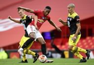 Romeu (R) was lucky to stay on the pitch