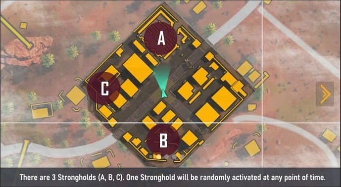 There are 3 strongholds in this new mode (Picture Courtesy: Free Fire)