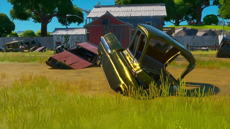 A golden pickup truck can be located at Risky Reels (Image Credits:u/ConsumerofRamen)