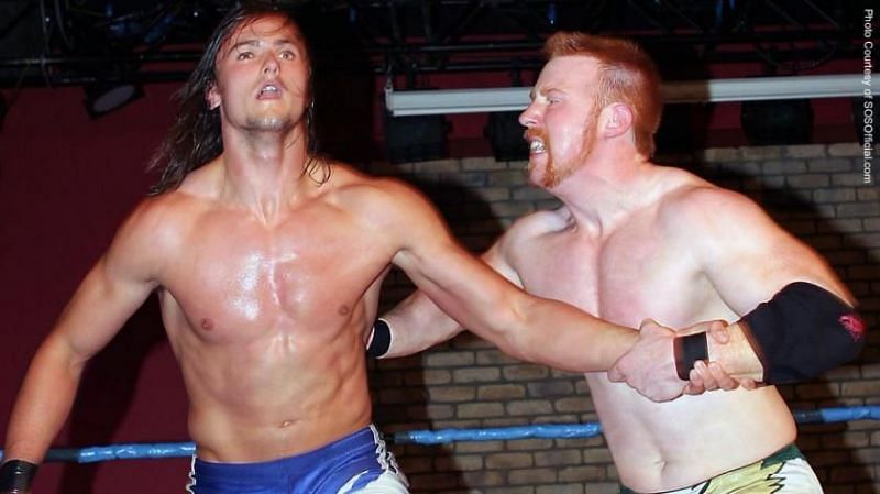 Drew Galloway competing against Sheamus O&#039;Shaunessy.