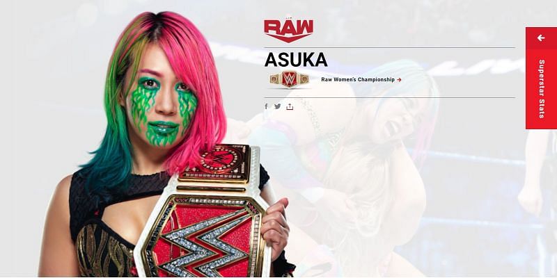 Asuka is still listed as the RAW Women&#039;s Champion.