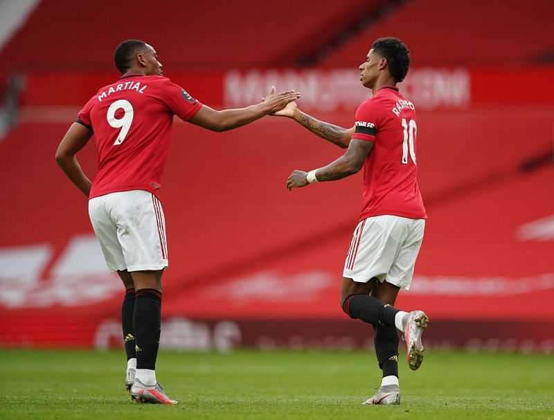Martial netted his 21st goal of the season