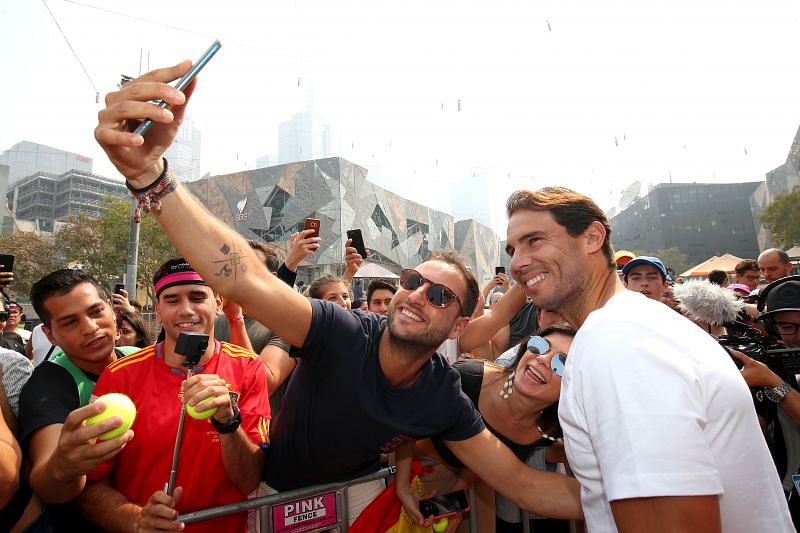 Rafael Nadal has an enormous fan-following