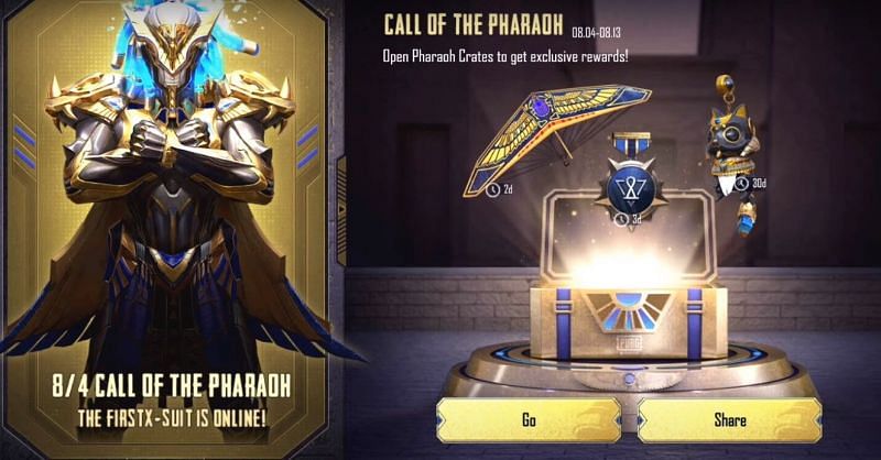 Call of the Pharaoh sự kiện (Picture Courtesy: PUBG Mobile)