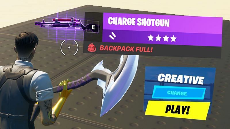 Charge Shotguns are available in Creative with the help of a new exploit. (Image Credit: Codelife)