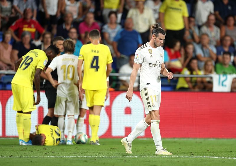 Bale was sent off in Madrid&#039;s trip to Villarreal earlier in the season
