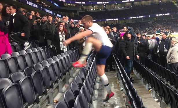 EPL star Dier seen in the Tottenham Hotspur stadium stands