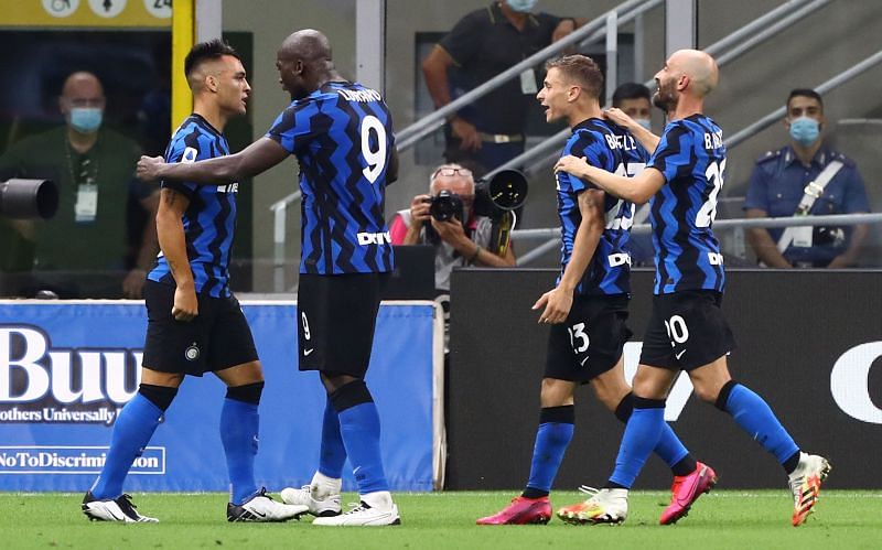 Lautaro Martinez (left) scored for Inter Milan after coming on as a substitute.