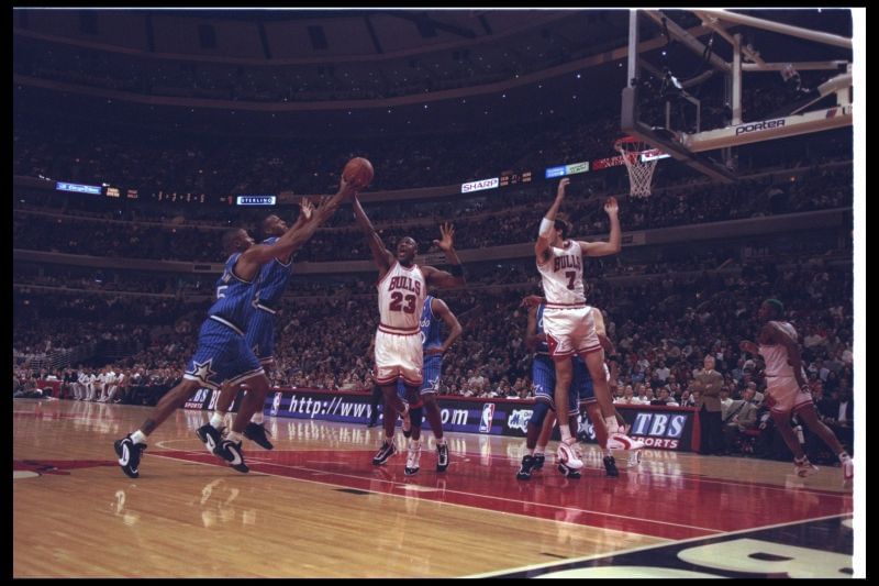 Chicago Bulls in action in the 1995-96 season