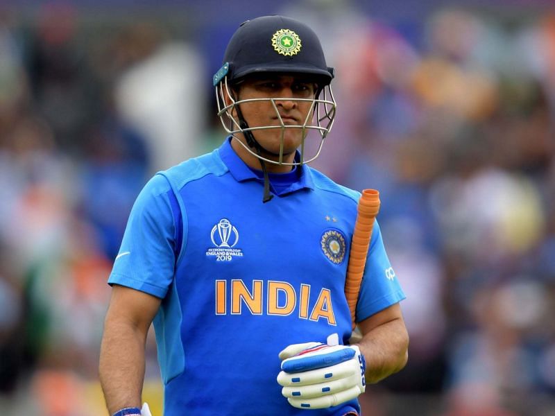 MS Dhoni walks back after being run-out against New Zealand in the semi-final of the 2019 WC