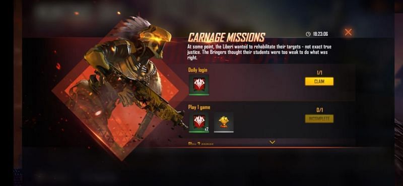 Daily Missions (Picture Source: Garena Free Fire)