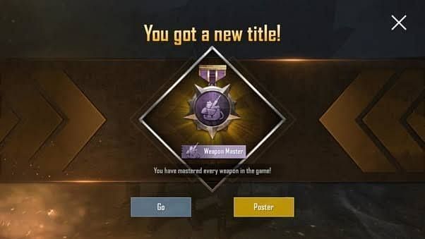 Weapon Master title in PUBG Mobile