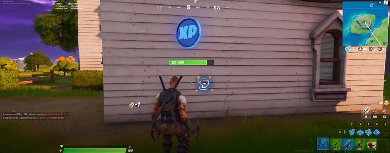 Break the boat behind the hut to reveal the 4th Blue XP coin (Image Credits: scannerbarkly)