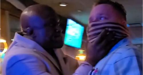 The Hurt Business almost got another victim at a restaurant.
