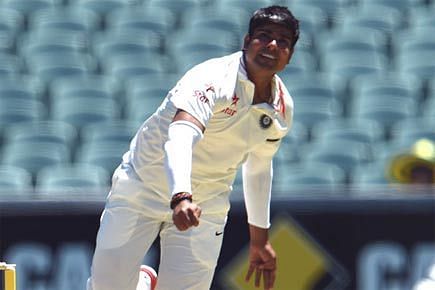 Karn Sharma played his only Test match against Australia in Adelaide in 2014.