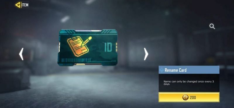 Rename Card in COD Mobile