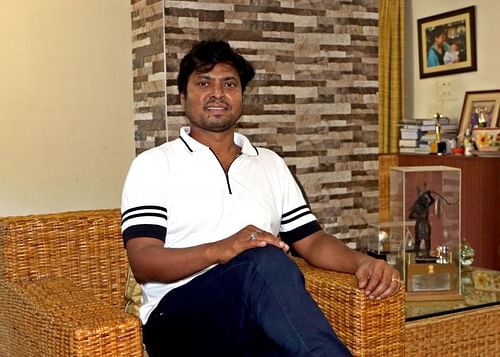 Dilip Tirkey at his residence in Bhubaneswar. (Photo- Shamim Qureshy)