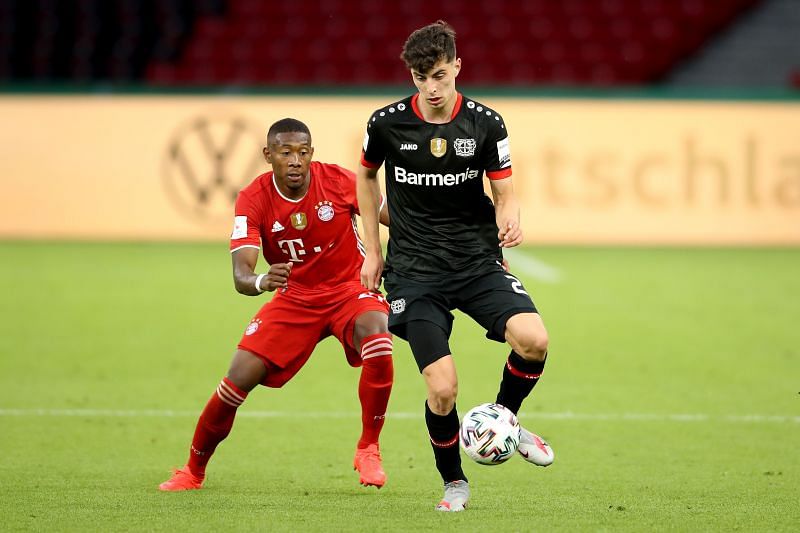 Bayer 04 Leverkusen star Havertz in action during the DFB Cup Final