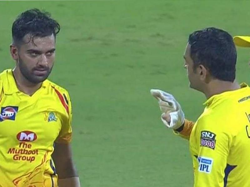Chahar drew the displeasure of his CSK captain MS Dhoni after consecutive no-balls