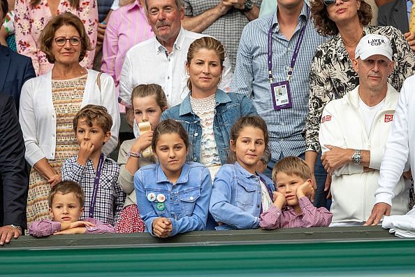 Roger Federer&#039;s mother, wife and four children