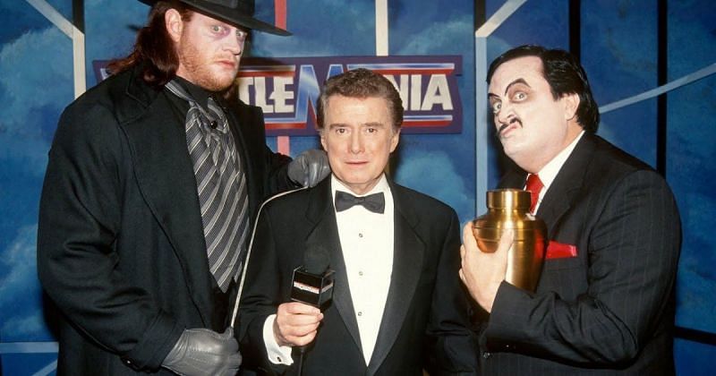 The Undertaker, Regis Philbin and Paul Bearer.