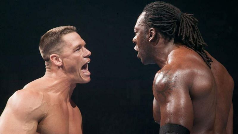 Booker T and John Cena in WWE