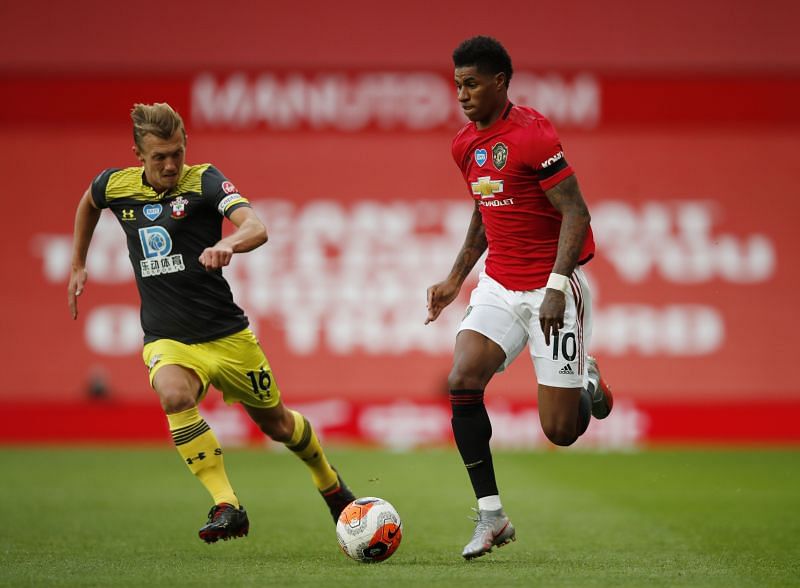 Marcus Rashford in action for Manchester United