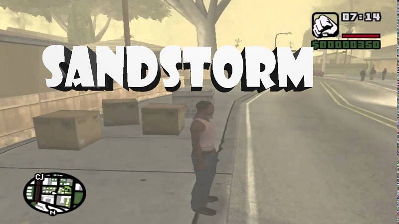 Use the Sandstrom cheat in GTA San Andreas. Image: YouTube.