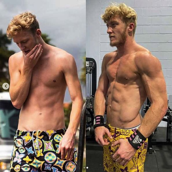 Tfue body transformation - the image on the left was originally uploaded on July 2019 (Image Credits: Tfue)