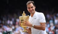 Roger Federer is all smiles after winning the 2017 Wimbledon men's singles title.