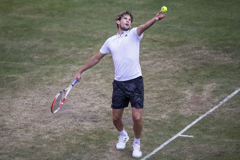 Dominic Thiem in action in Berlin