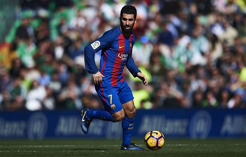 Arda Turan in action for Barcelona