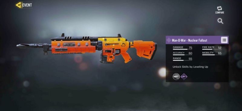 Man-O-War Nuclear Fallout skin with stats