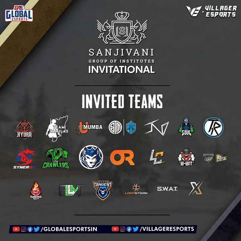 Invited teams for the event