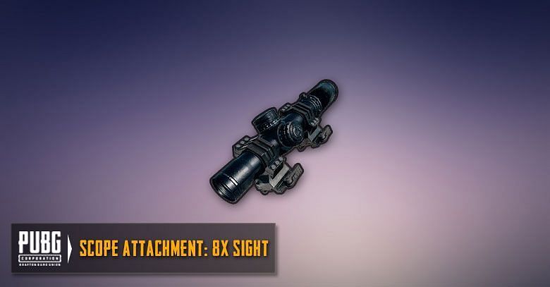 An 8x Scope in PUBG Mobile (Image Credit: Zilliongamer)