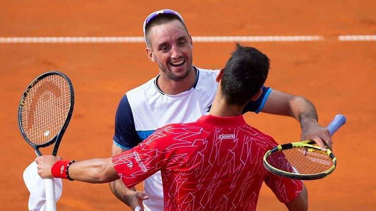 ViTroicki and Novak Djokovic during the first leg of the Adria Tour in Belgrade