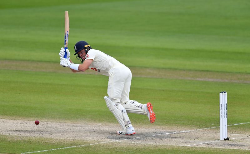 England&#039;s Pope whips the cherry through backward square leg.