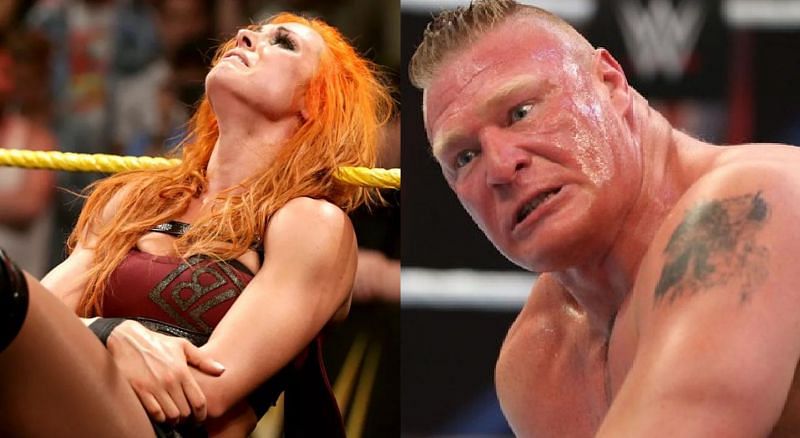 Becky Lynch and Brock Lesnar