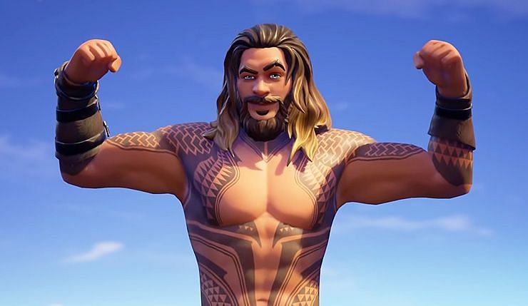 Shirtless Aquaman in Fortnite (Image Credit: Wccftech)